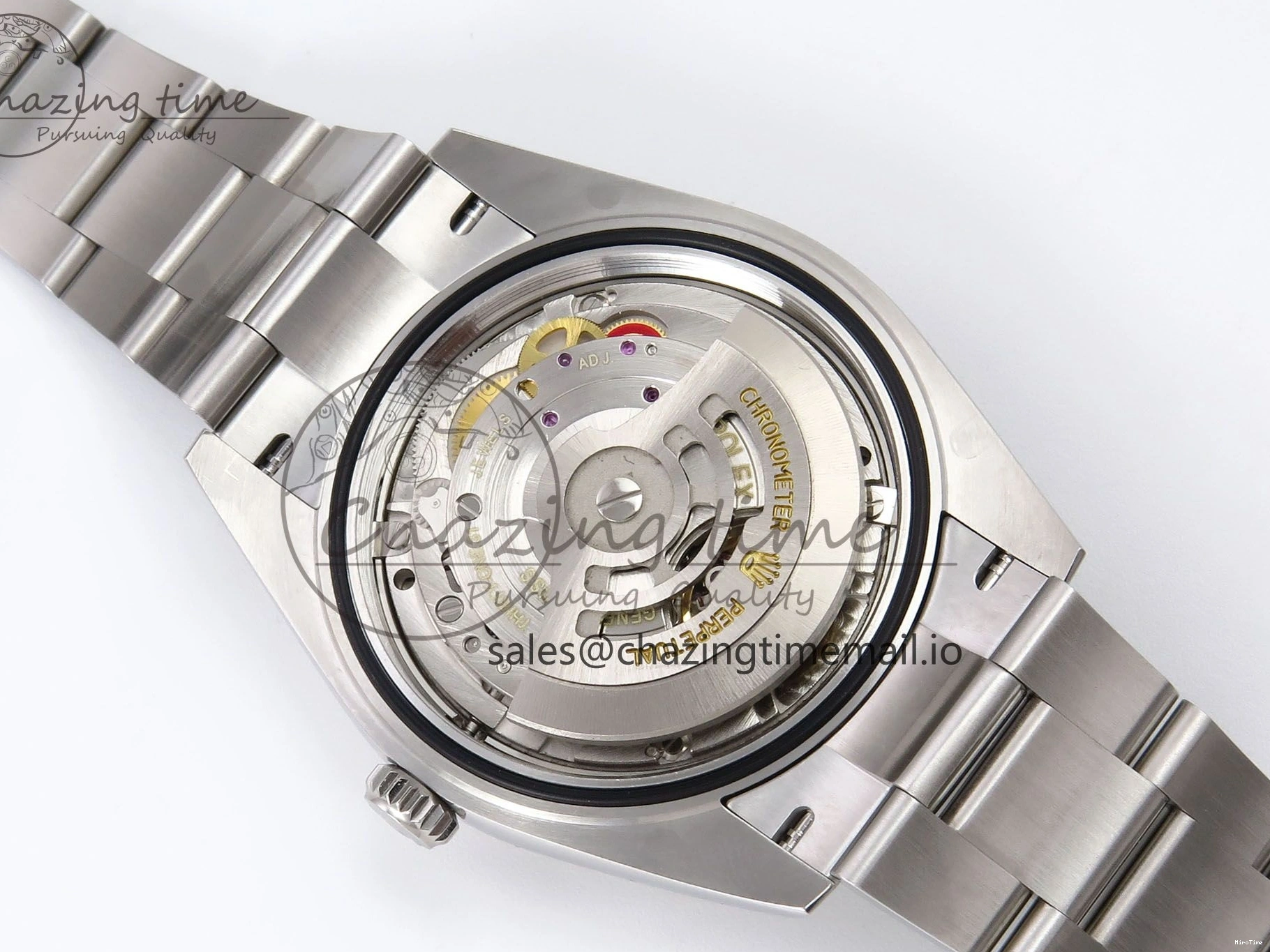 MiroTime 0131 GoodFit DateJust 41 126334 EWEF Best Edition Gray Dial Green Roman on Oyster Bracelet A 1054